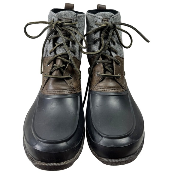Sperry Avenue Duck Boots Mens 12 Brown Grey Waterproof Wool STS13461 Winter Rain main image 15